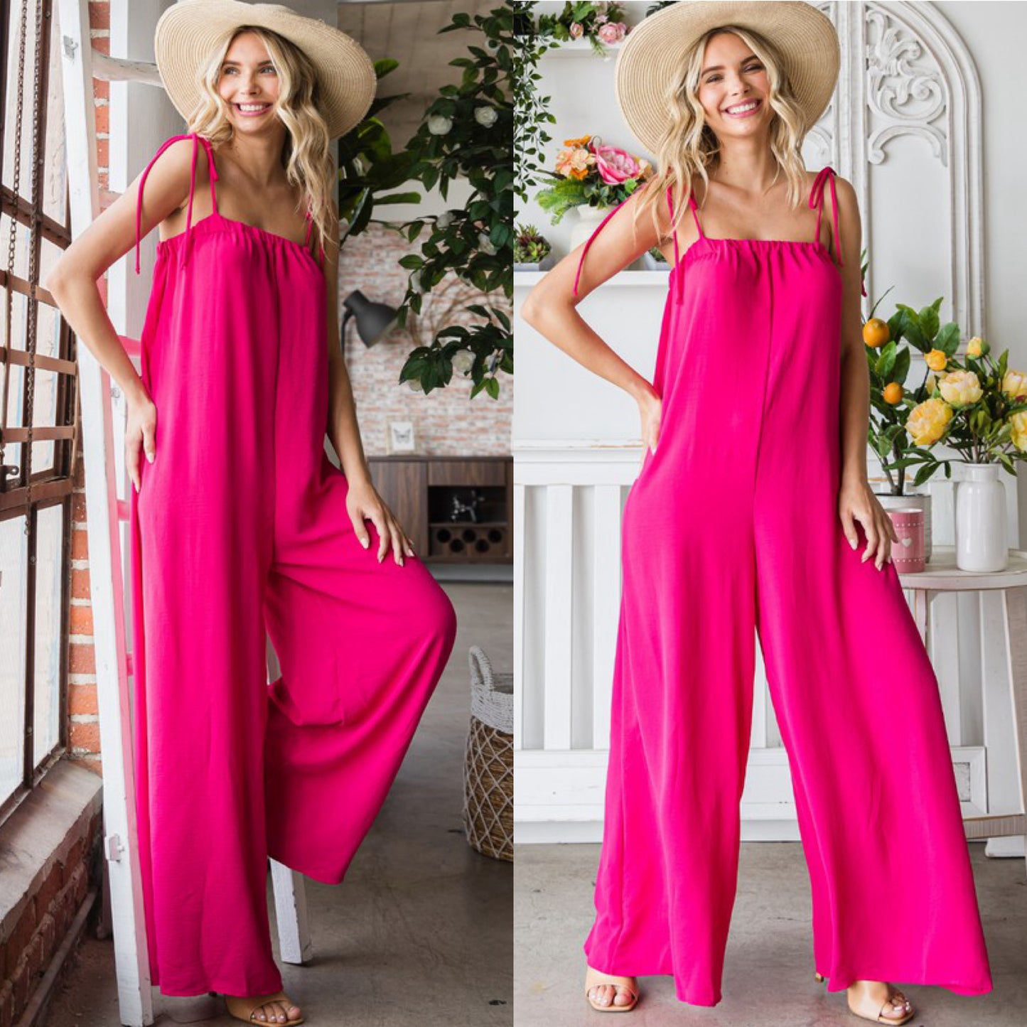 Wide leg jumpsuit