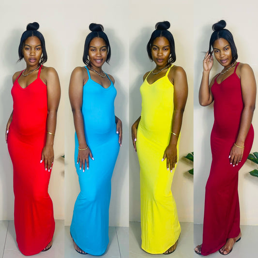 Racerback sleeveless maxi dress