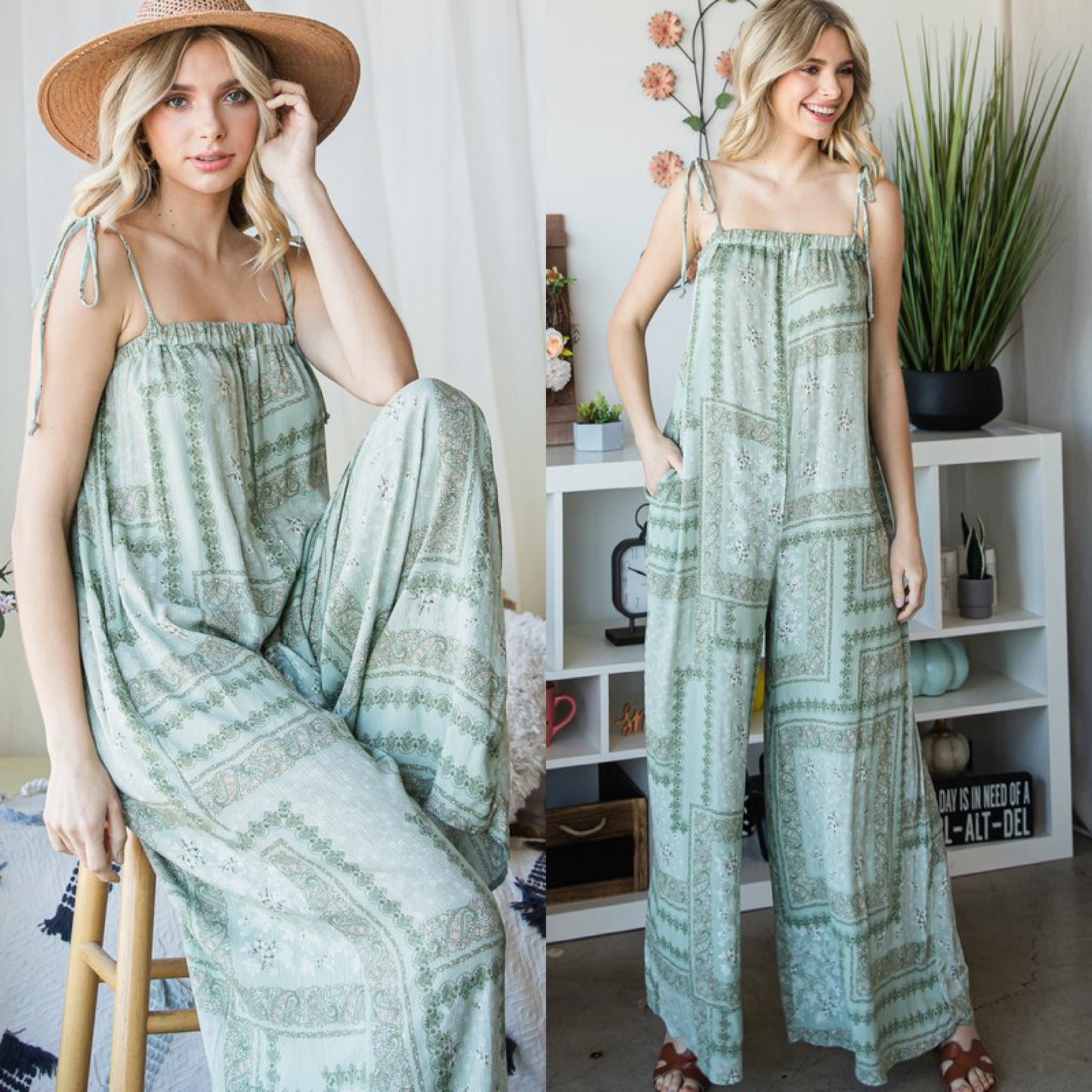 Wide leg jumpsuit