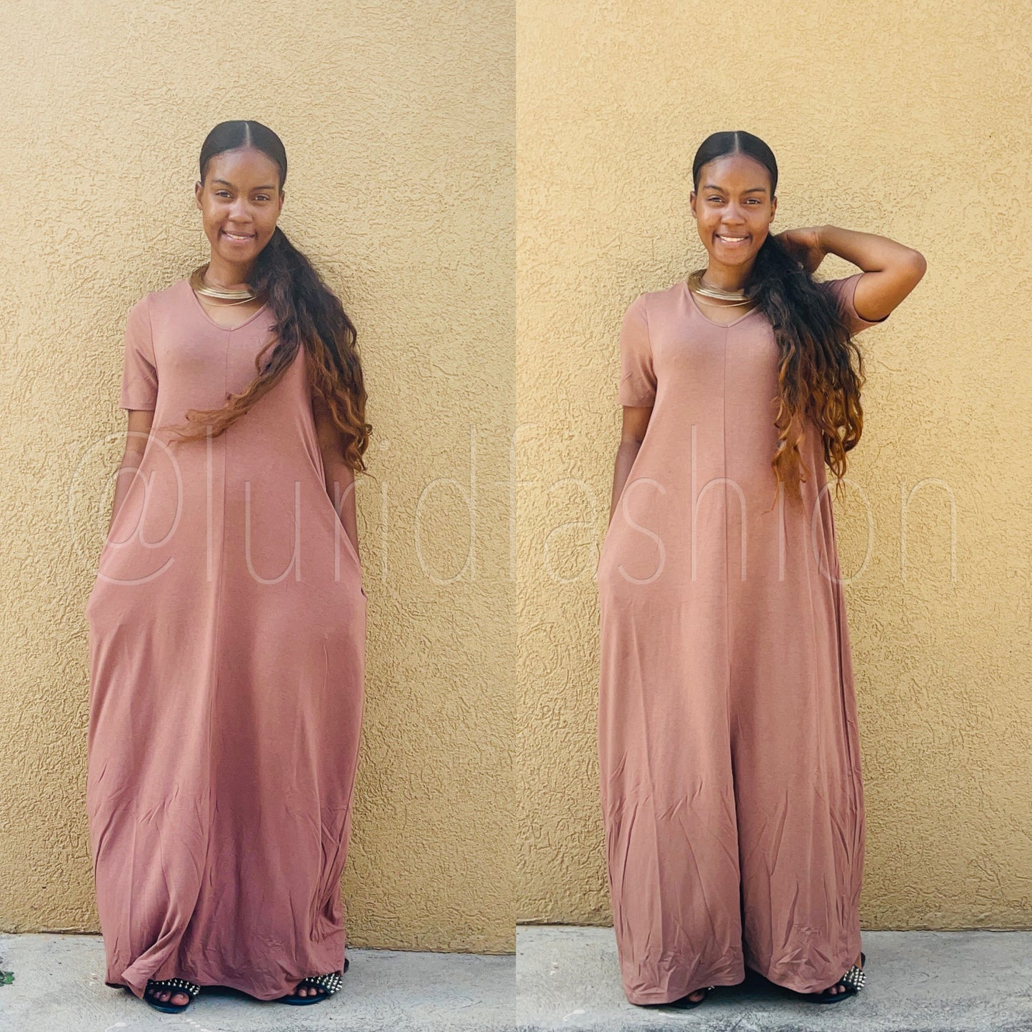 Short sleeve maxi dress