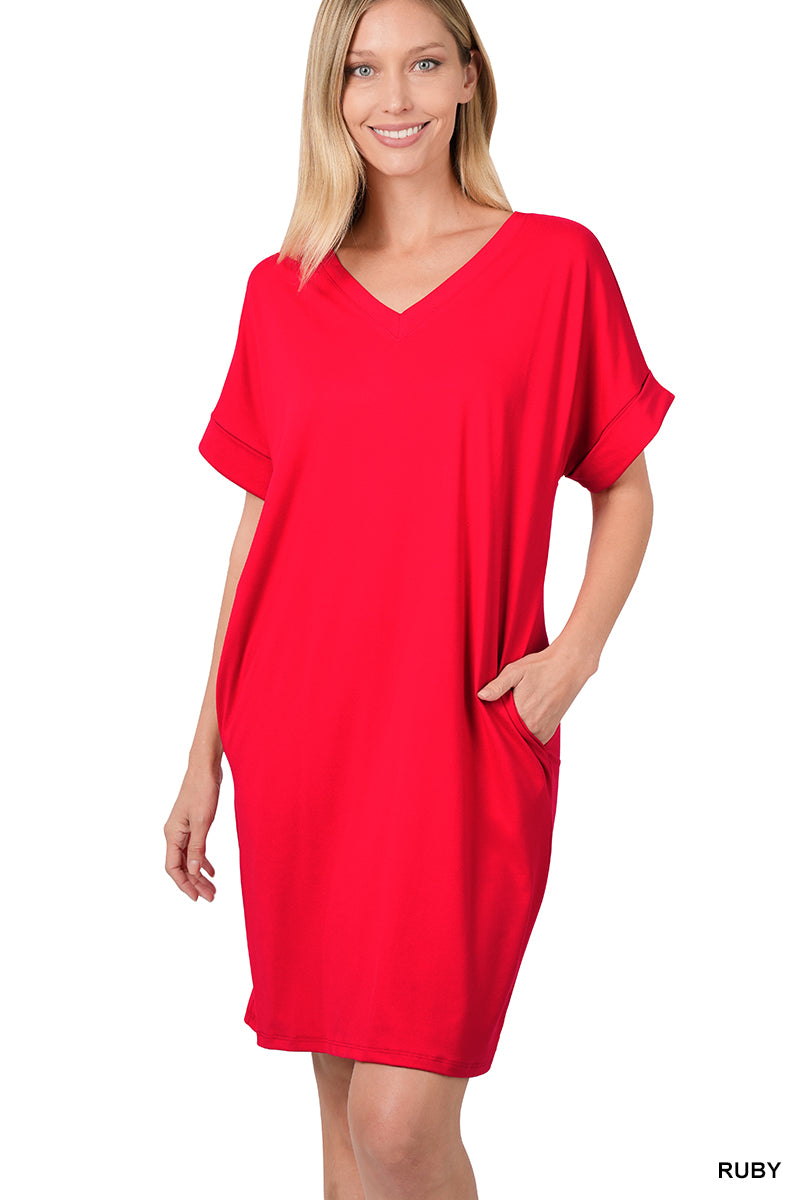 Essential V neck dress