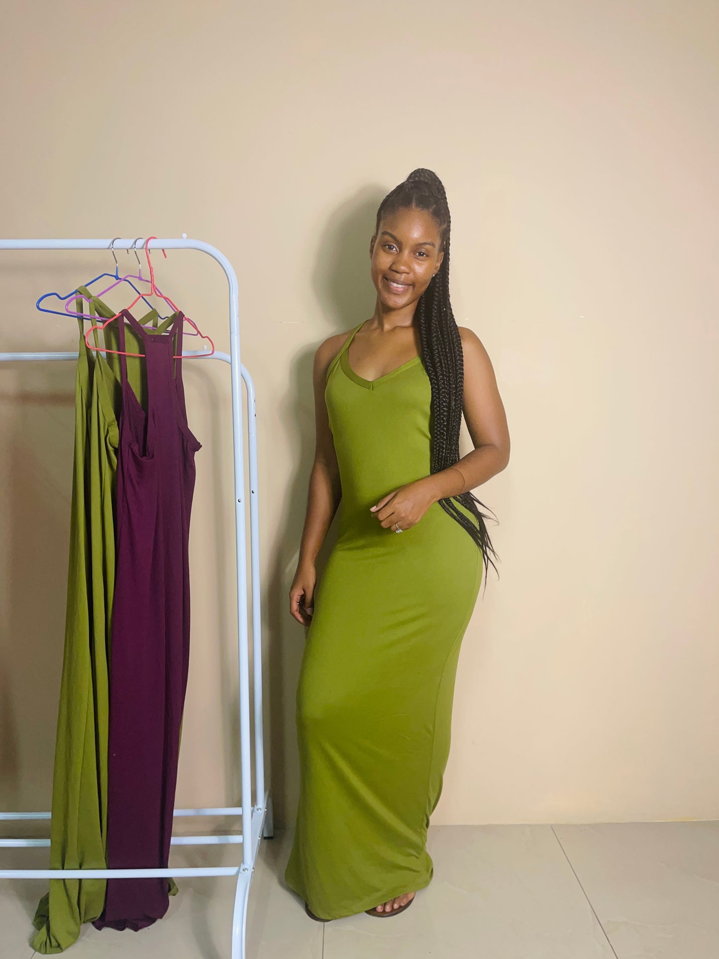 Racerback sleeveless maxi dress