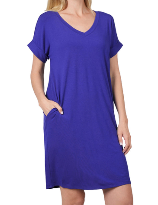 Essential V neck dress