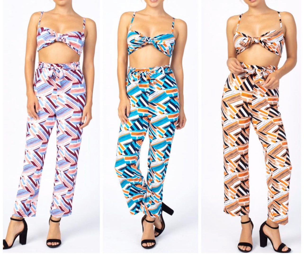 Aztec print 2 pc pants set