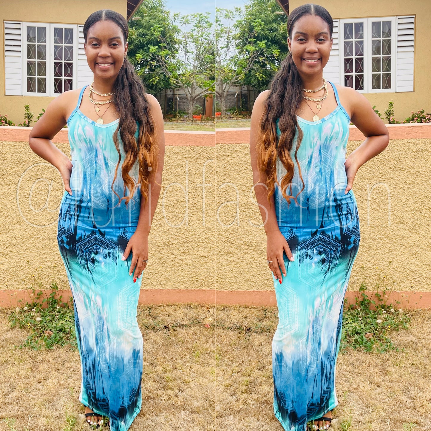 Starburst Maxi dress