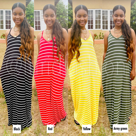 Stripe maxi dress