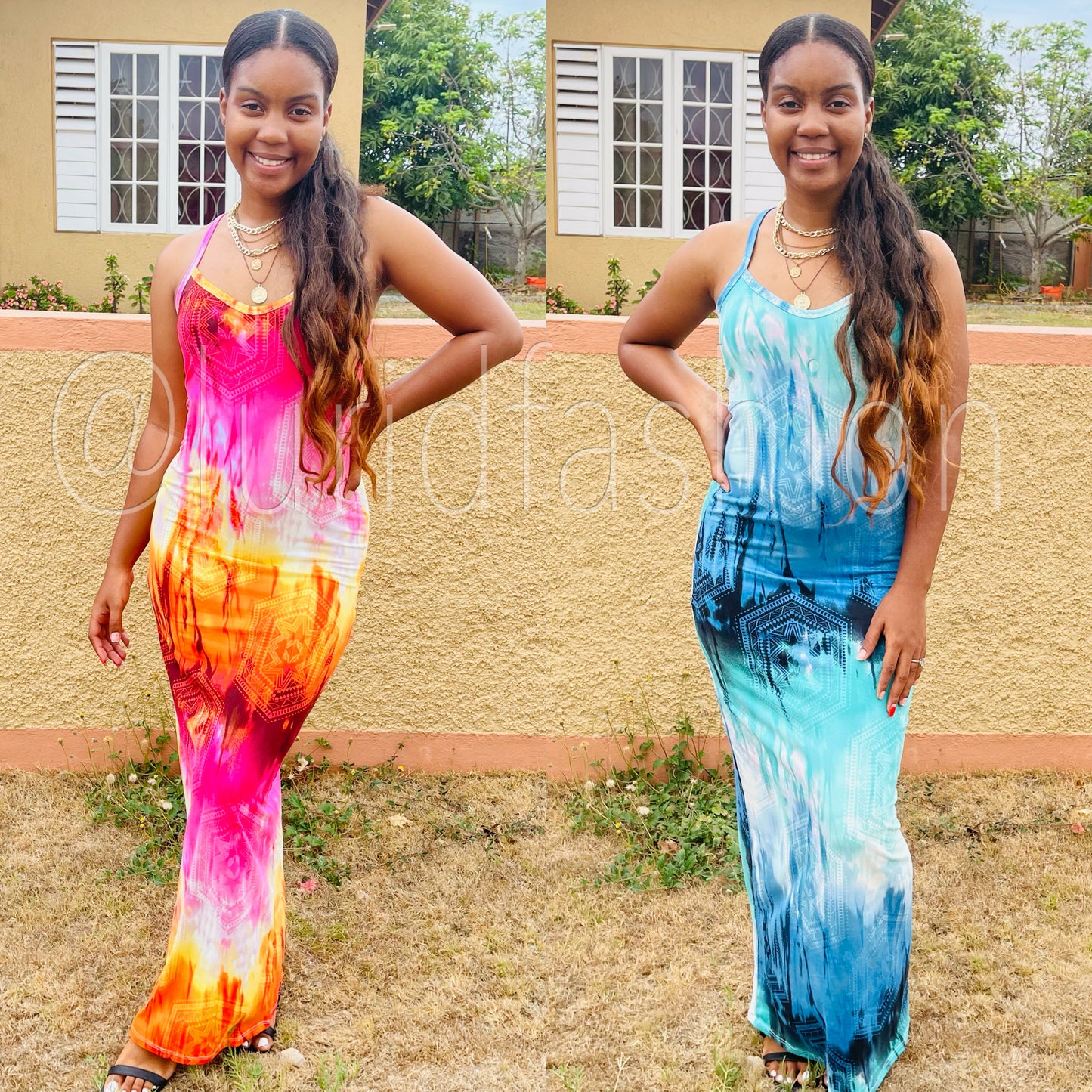 Starburst Maxi dress