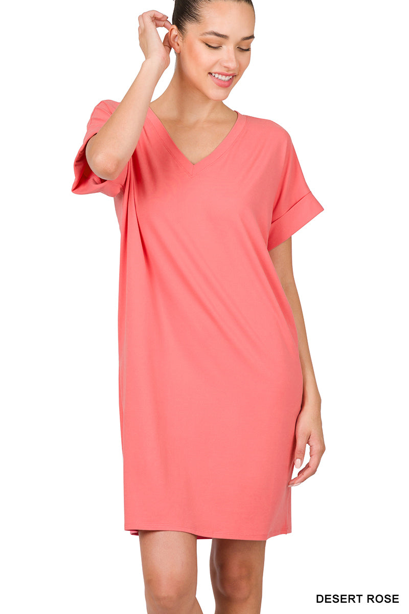 Essential V neck dress