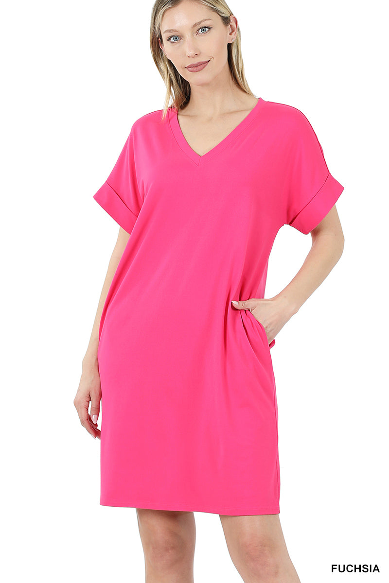 Essential V neck dress