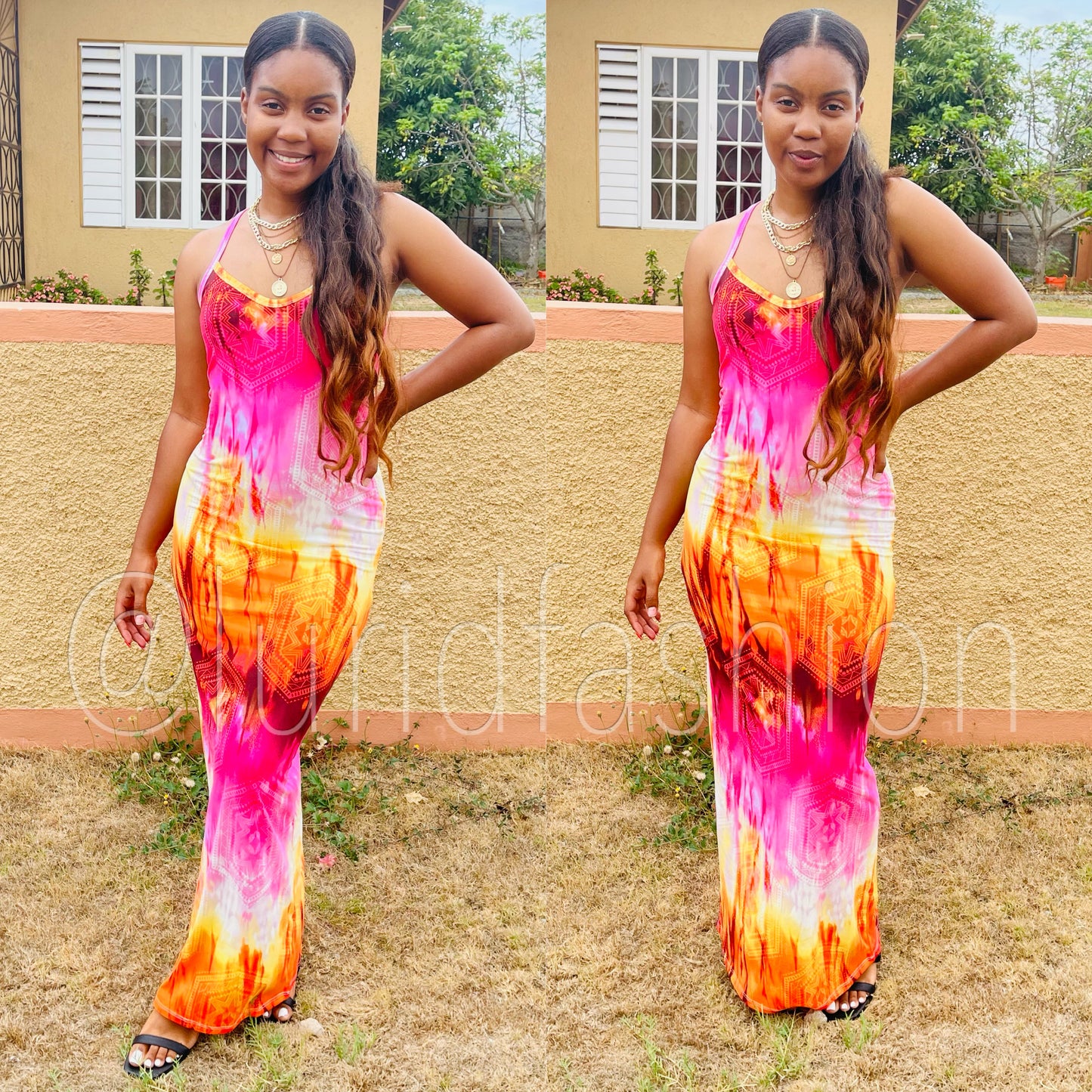 Starburst Maxi dress