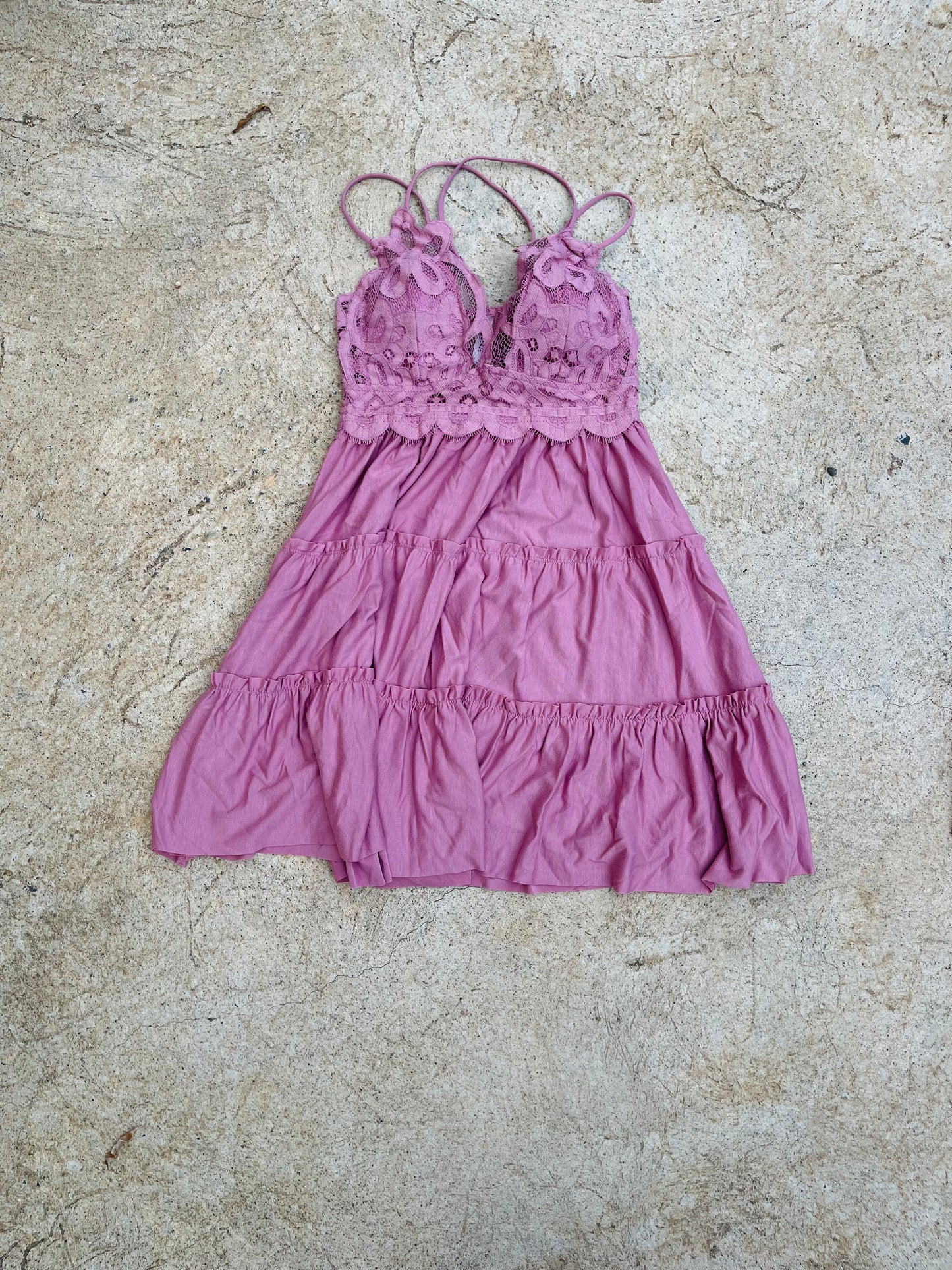 Lace top mini baby doll dress