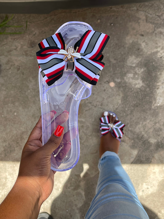Clear Bow sandals